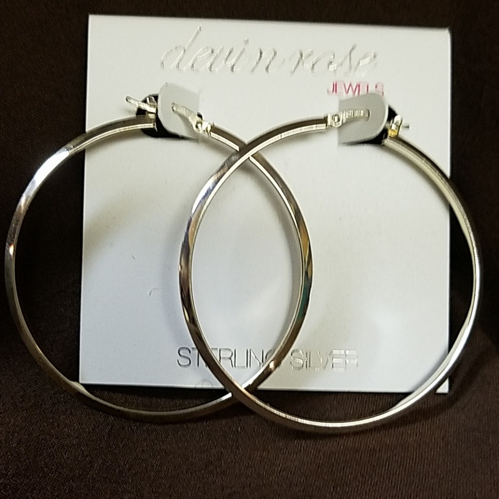 Brand New Sterling Silver Hoop Earrings